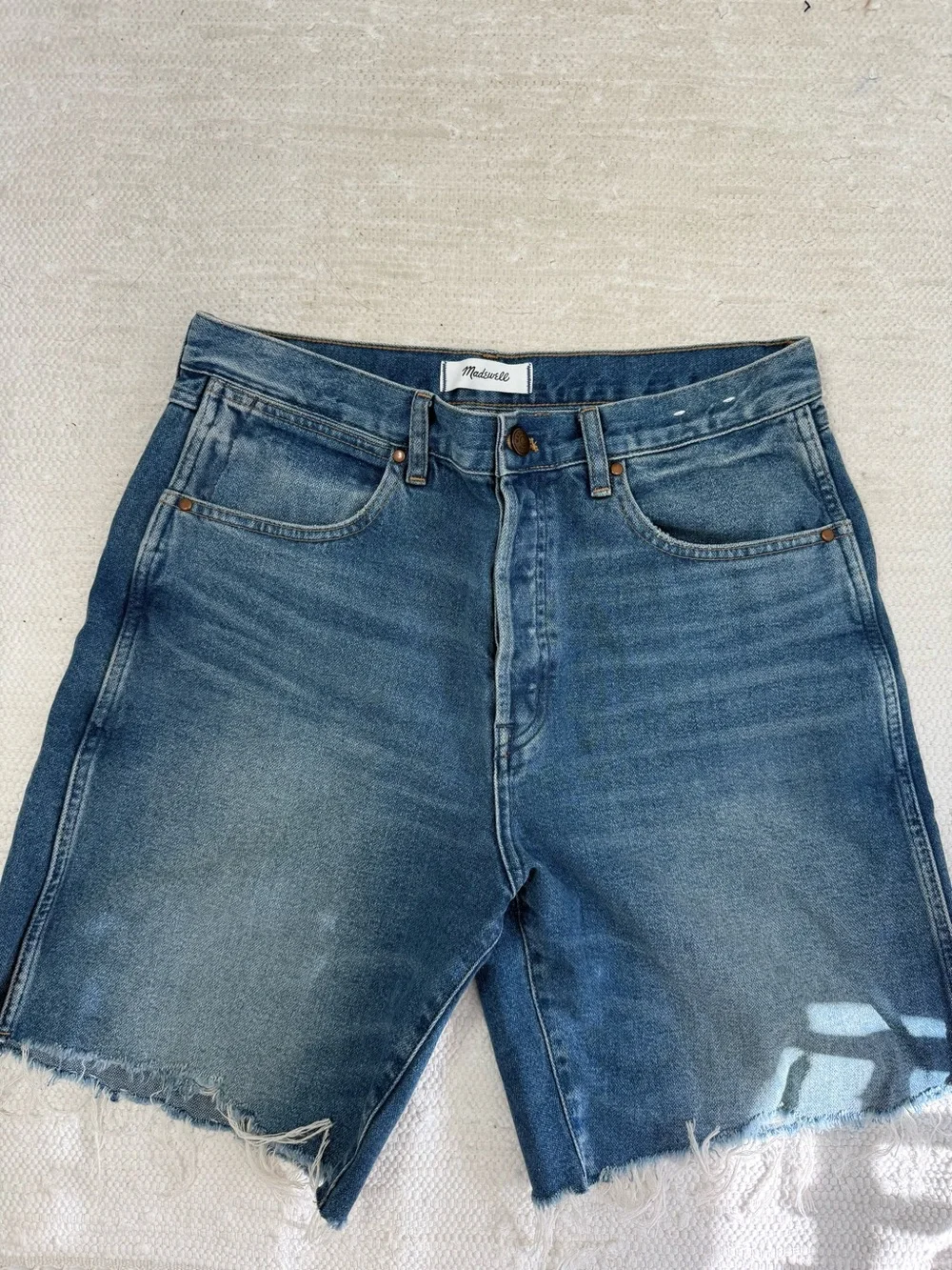 NWT Madewell The Essex Long Baggy Bermuda shorts sz 29